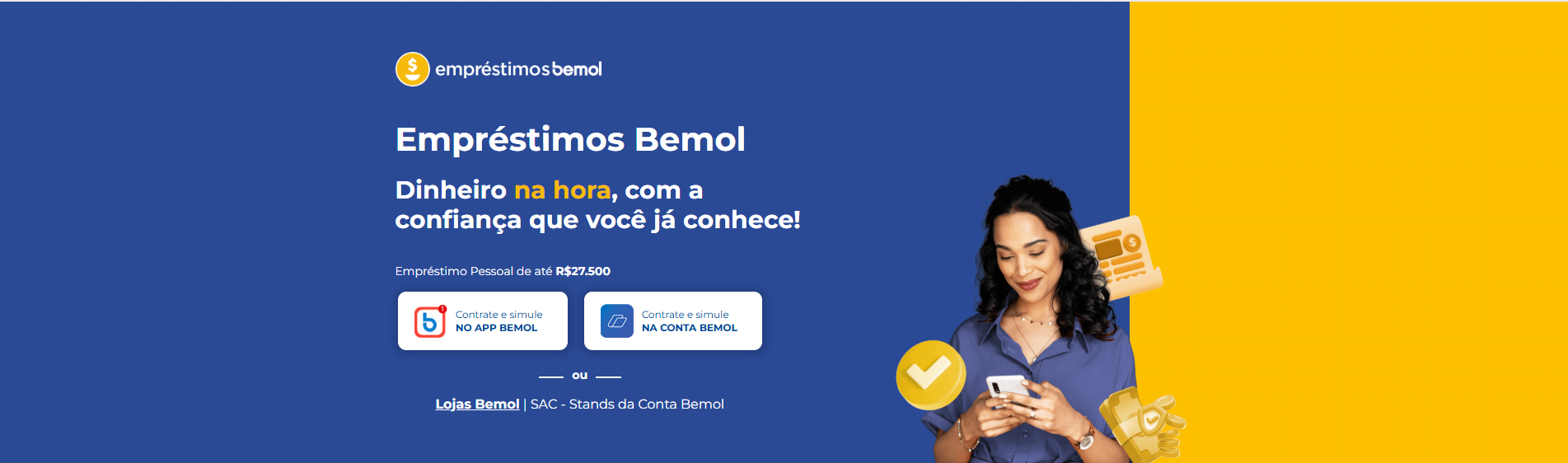 Tela do projeto Empréstimos Bemol Digital